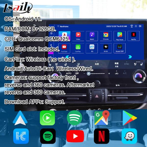 Pin to Pin Android Infotainment Interface для Lexus GX550 2024 RX NX LX ES Включает в себя YouTube, NetFlix, Google Play, Waze