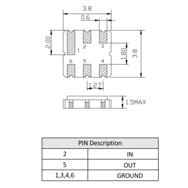 577.5MHz RF SAW Филтр пропускания полосы