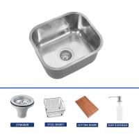 Cuenca de cocina de acero inoxidable moderna y bajo el suelo 220 mm de profundidad cepillado fácil de limpiar
