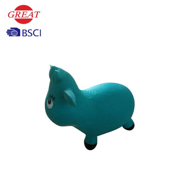 Kids Bouncy Animal Hopper Green Cow Appearance Meet EU Standard Blast Proof