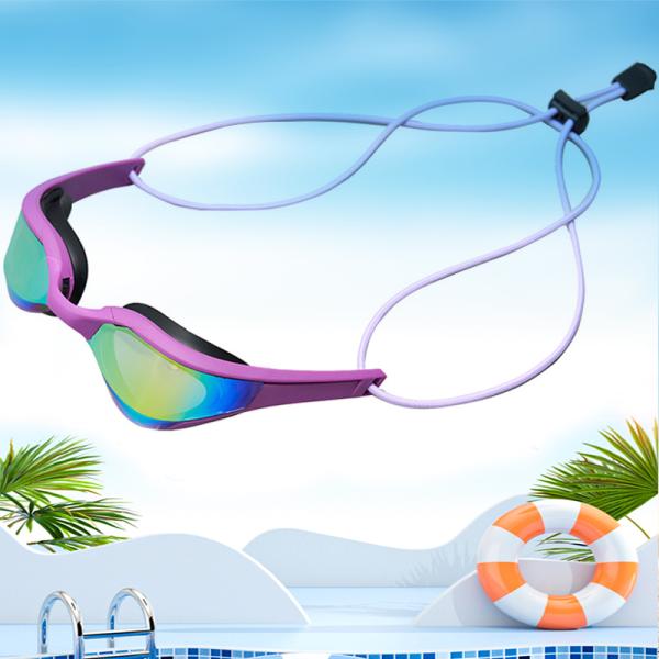 Gafas de natación de alta calidad anti-niebla UV-bloqueando con visión de gran angular
