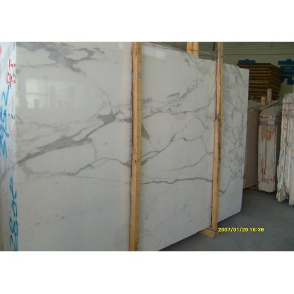 Italian Calacatta Nature Marble Slab Countertop For Kitchen Bar OEM / ODM Avaliable