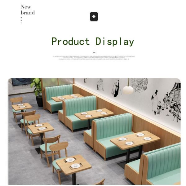 Foshan Wholesale U Shaped Booth Seating Restaurant Simple Dining Sets Cafe Shop Wooden Restaurant Furniture