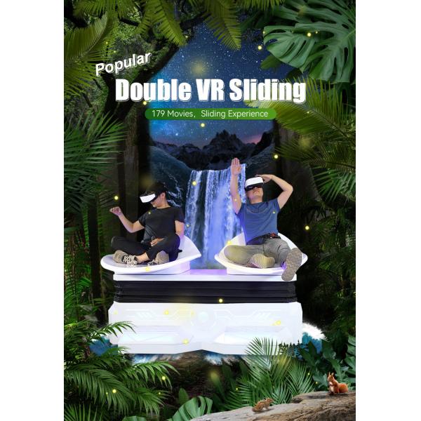 Скольжение имитатора игры VR русских горок двойных мест 9d с возбуждая опытом