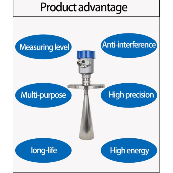 High Frequency radar Level Meter Material Putty Powder Block Material Cement Coal Granary River Lake Liquid Level Sensor