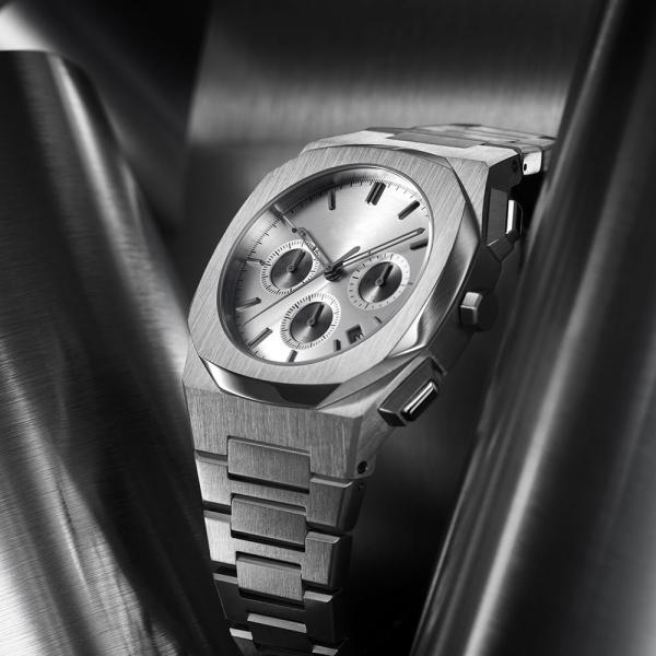 SUS316L Stainless Steel Quartz Wrist Watch Chronograph With SR626SW Battery