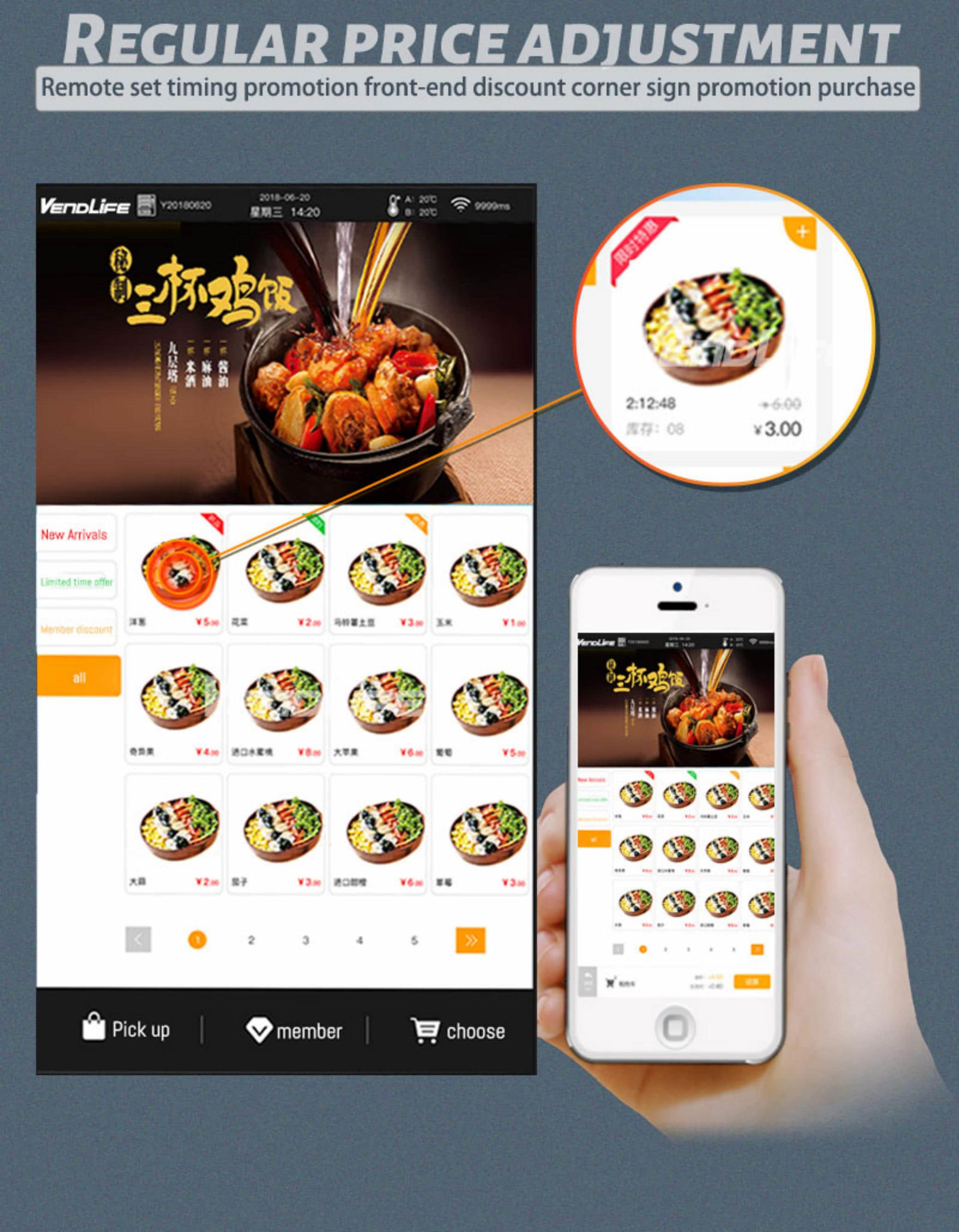 Premade Intelligent Micro Supermarket  Commercial Hot Cold Refrigerated Bento Vending Machine Elevator Track Automatic Pizza Dumpling Food Vending Machine With 32 Inch Touch Screen Remote Temp Control