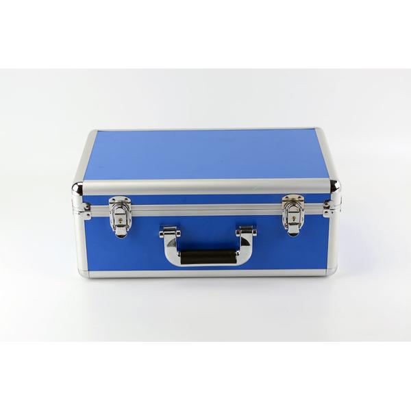 Customized Aluminum Blue Instrument Carrying Cases With Die Cut Foam Slots Protect Euipment