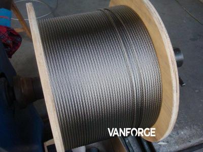1x19 Marine Grade Stainless Steel Wire Rope Cold Drawn Metallic Bright