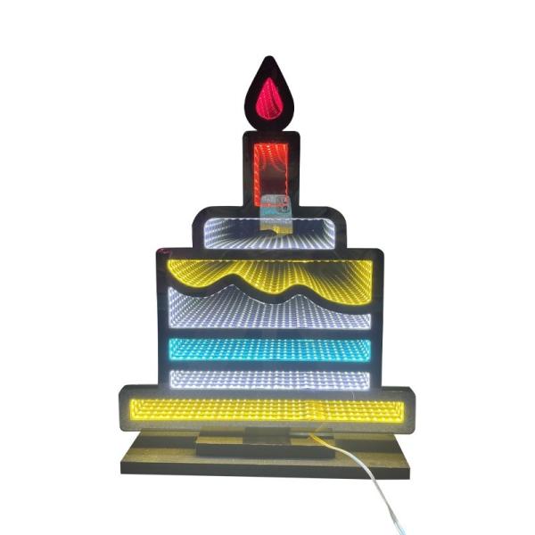 3D Magic Infinity Mirror Tunnel Neon Mirror Sign Light Plate for Christmas Decoration