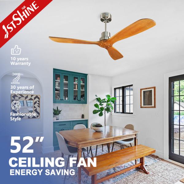 Ventilateur de plafond de 52 pouces sans éclairage Types de vent standard avec télécommande et lames