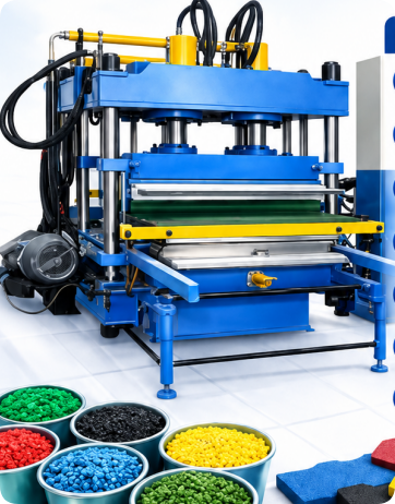 120-Ton Two-Layer Automatic Rubber Floor Tile Vulcanizing Press for High Production Capacity