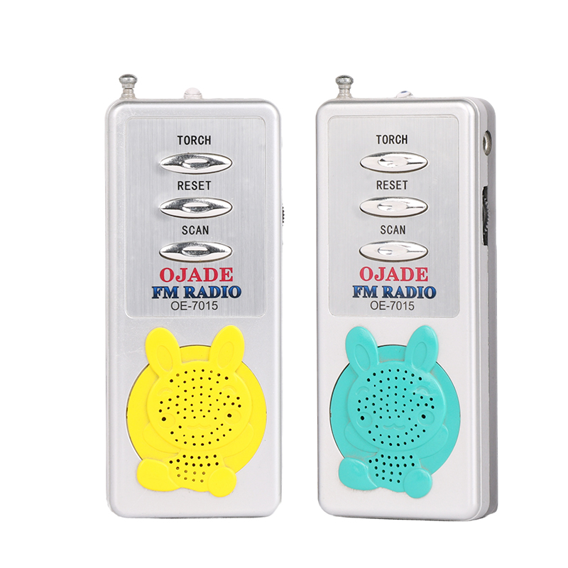 Радио 22mm кармана игрока FM88 радио милого кролика Handheld с наушниками