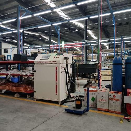 coolant liquid ac refilling machine automatic R134a R22 refrigerant charging machine ac charging station