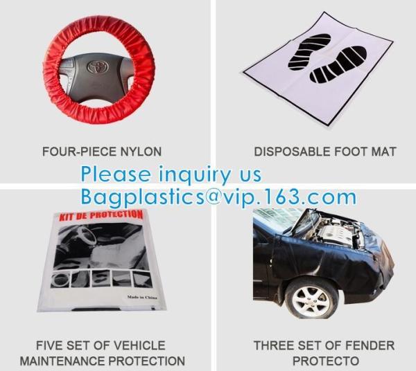 Reusable Cars Accessories,  Nylon Car Seat Covers, Universal For Car Shops, Steering Wheel Cover Fabric