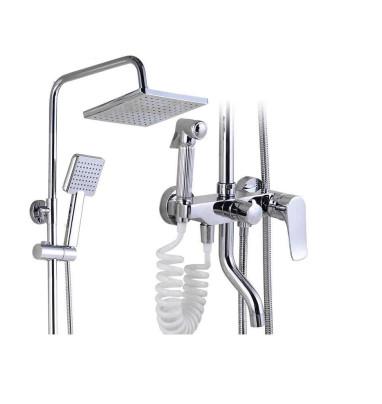 Wall Mounted Shower Head Complete Set Shower Faucet And Head Set Combo 10 Inch