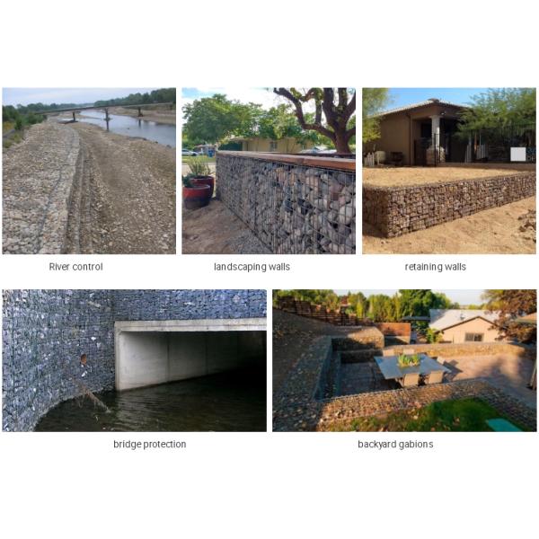 50x50mm Welded Mesh Gabion Mattress / Welded Gabion Stone Cage Box