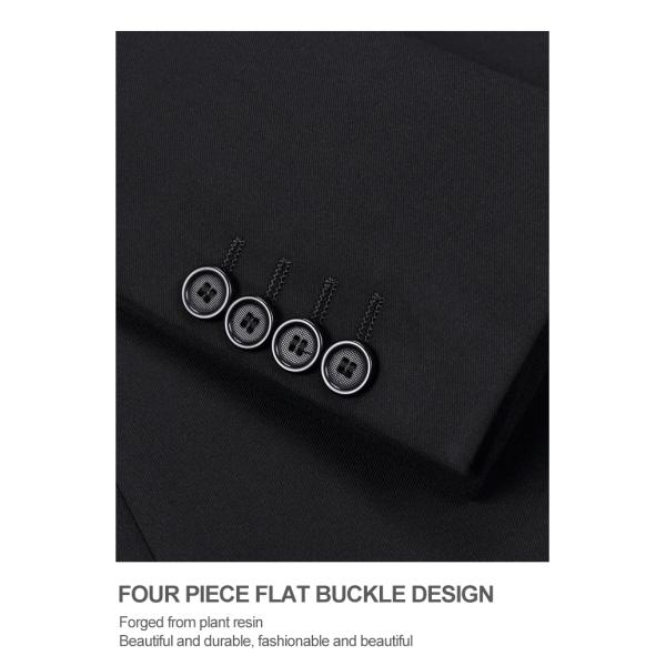Customized Wool/Silk Men's Business Suit in Dark Color with Single Breasted Closure