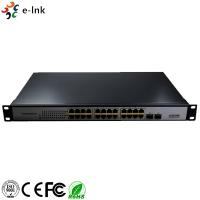 10/100/1000Mbps PoE-PSE Interruptor Ethernet de fibra a cobre: 2 SFP + 24 PoE