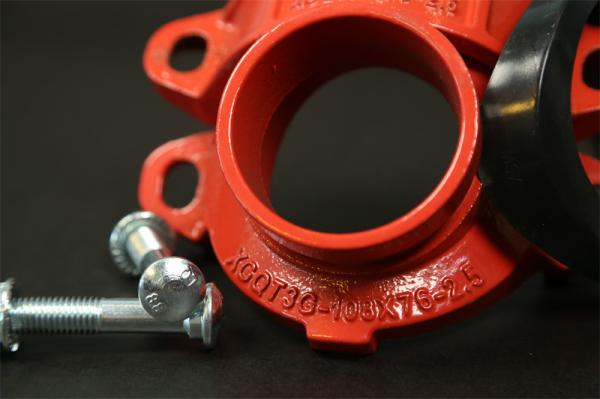 XGQT108x76 Victaulic Mechanical Tee grooved For Fire Fighting Pipeline System