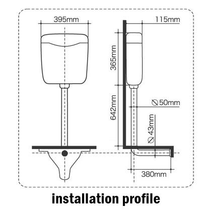 Toilet Water Cistern Plastic Tank Wall Hang With Fittings From Xiamen China