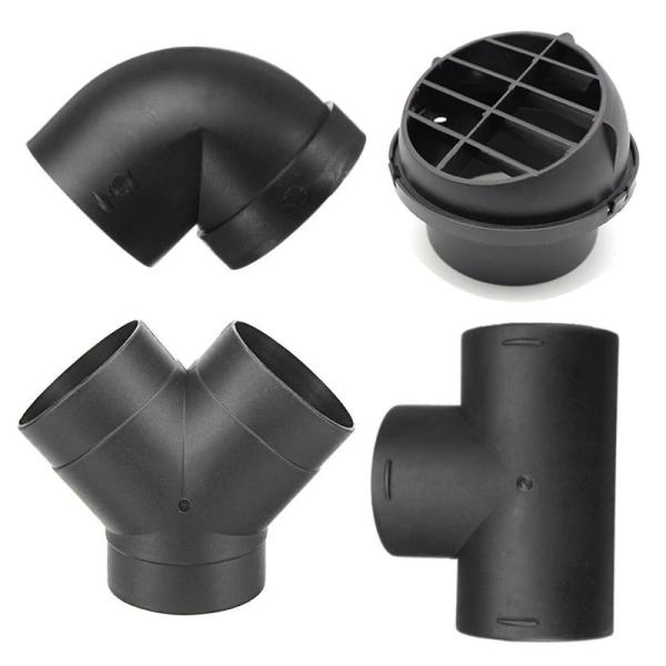 CE Diesel Parking Heater Air Vent Ducting T L Y Elbow Pipe Outlet Exhaust Connector Joiner
