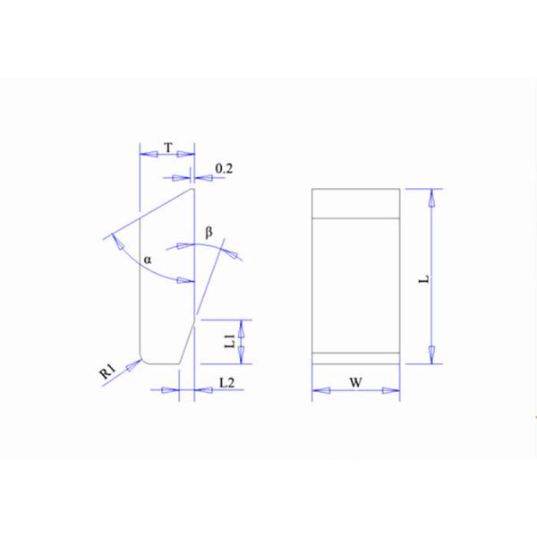 Welding Tungsten Carbide Saw Tips , Tungsten Carbide Tool Tips Cutting Plywood