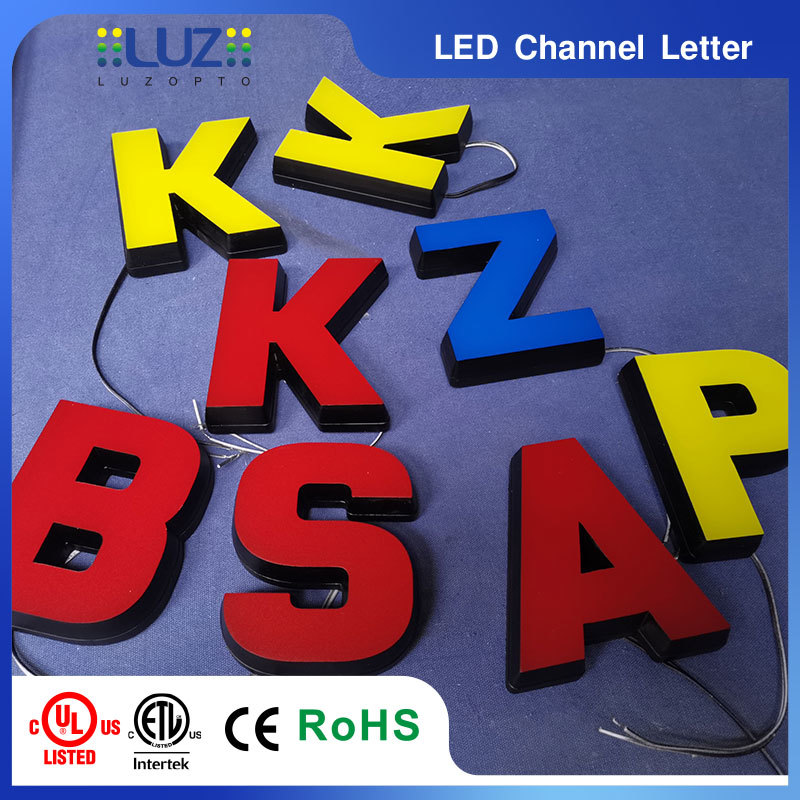 Illuminated 3D Acrylic LED Frontlit Letters for Restaurant & Retail Storefront