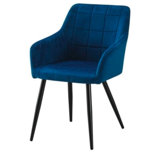 Modern Comfortable Ergonomic Eco-Friendly European Modern Dining Room High Back Velvet Armchair Metal Legs for Home Bar Gym Use
