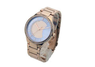 39mm Quartz Stainless Steel Ladies Watch 100m Water Resistant With Swarovski Stones