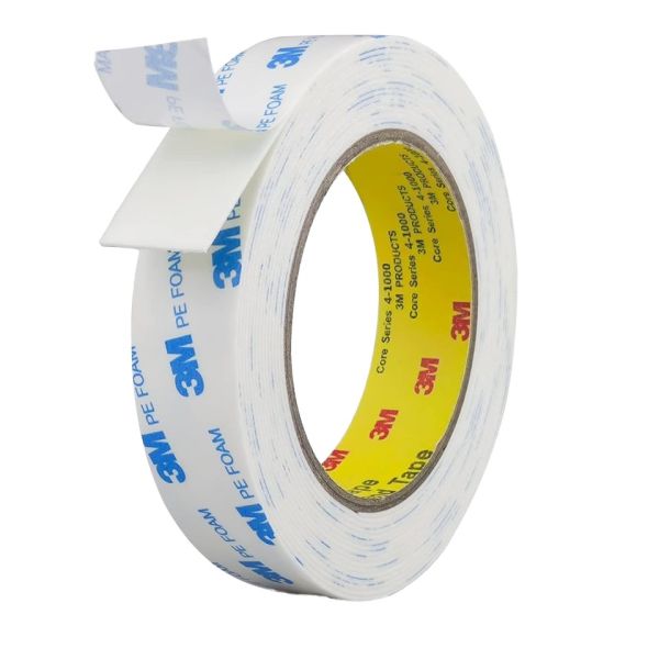 Heavy Duty Double Sided Tape 1in X 16.5ft Removeable PE Foam Tape Strips for Wall Picture Hanging Poster Free Damage Adhesive