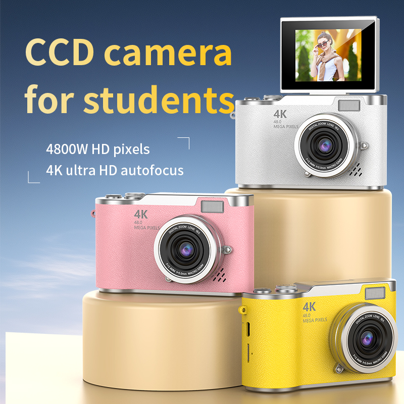 DLC Retro Ccd Digital  Camera  Ultra-high-definition Flip-cover 4K Ultra-clear Image, Portable for Students and Campus Travel