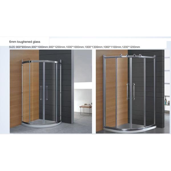 4mm 6mm Tempered Glass Bathroom Shower Cabinets With Metal Hinge And 304 Stainless Steel Door Handle