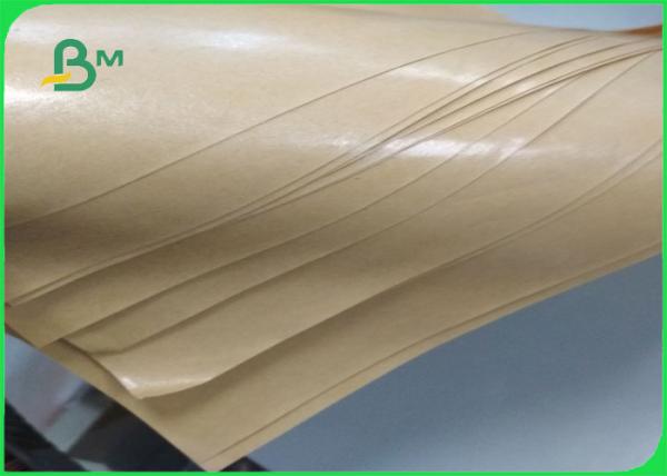 Papel de embalagem revestido de Brown do PE impermeável de 100% para a caixa do empacotamento de fast food