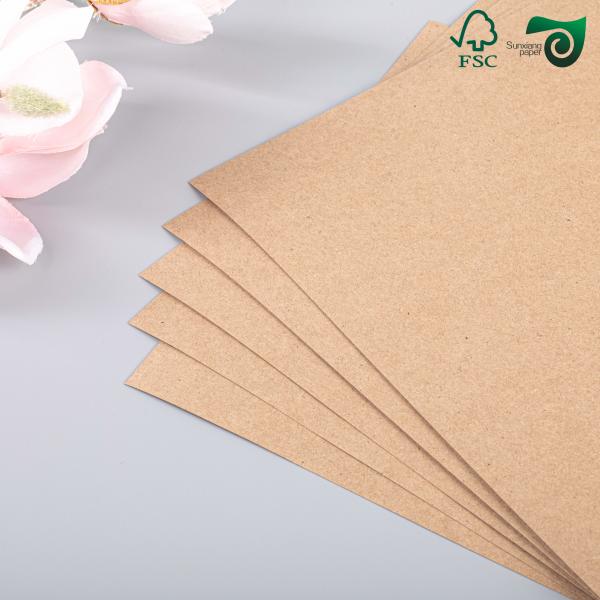 Papier couché PE simple face de qualité alimentaire de 140 g 15 g en papier kraft brun pour emballage