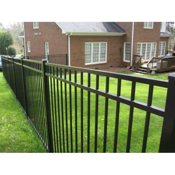 H7ft Residential Steel Fence Panels , Non Corrosive Steel Picket Fencing