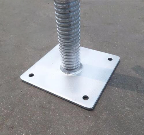 Construction Galvanized Scaffolding Screw Jacks Adjustable 34mm
