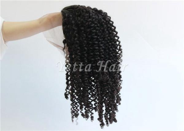 Popular 20 Inch Kinky Curly Human Hair Full Lace Wigs Bouncy And Soft