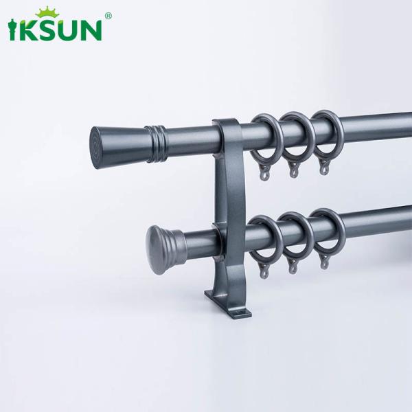 6.7m Double Adjustable Window Curtain Rod Darkening Heavy Duty