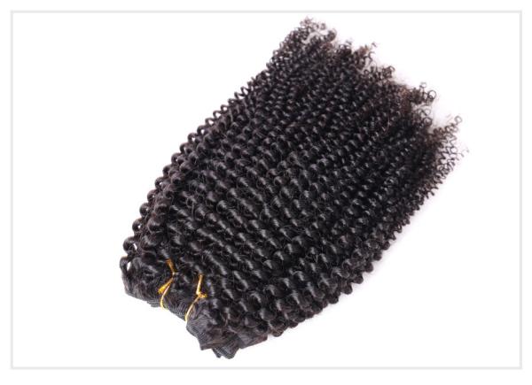Extensões perversos do cabelo encaracolado do Afro de trama para o cabelo humano indiano nenhum emaranhado