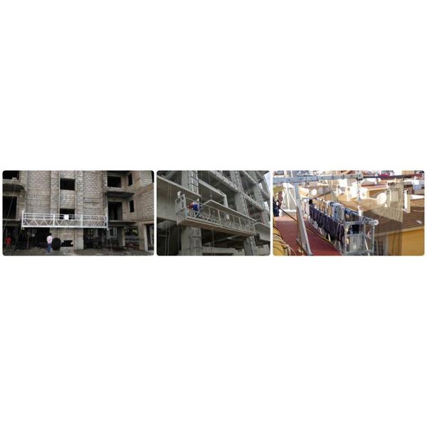 Aluminium ZLP630 6m safety lock suspended platform,  construction gondola