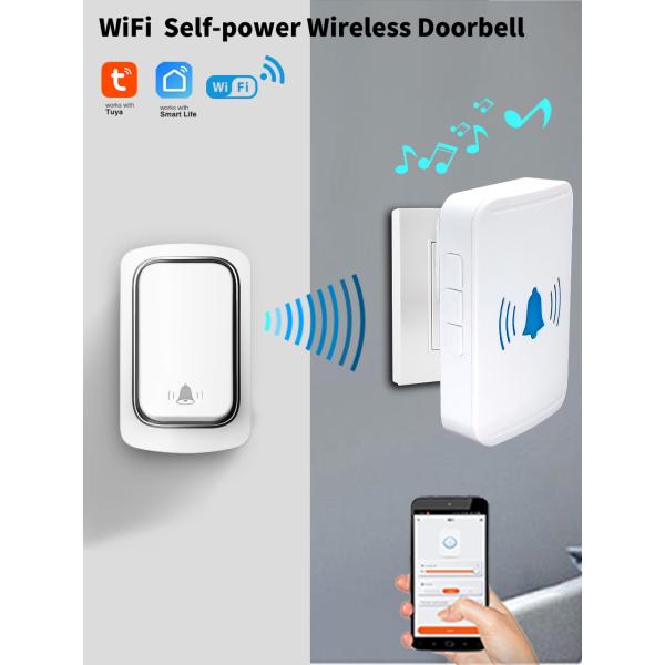 Porte Bell imperméable de sonnette d'IP44 Tuya de prise intelligente d'UE USA R-U