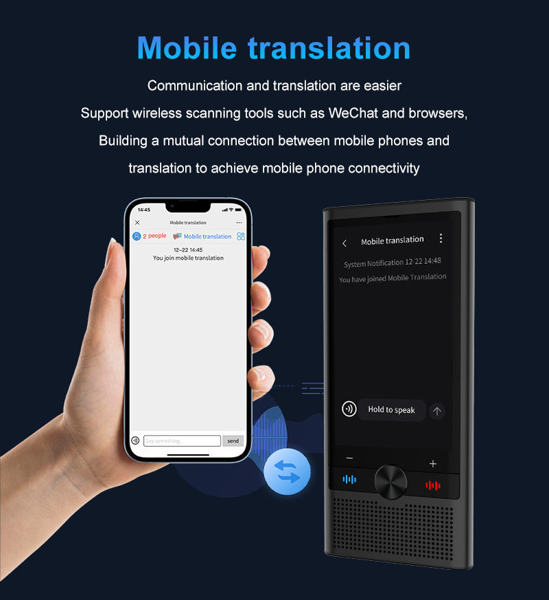Smart AI Translator Device Portable Translation Machine Support Voice Text Scan Translation