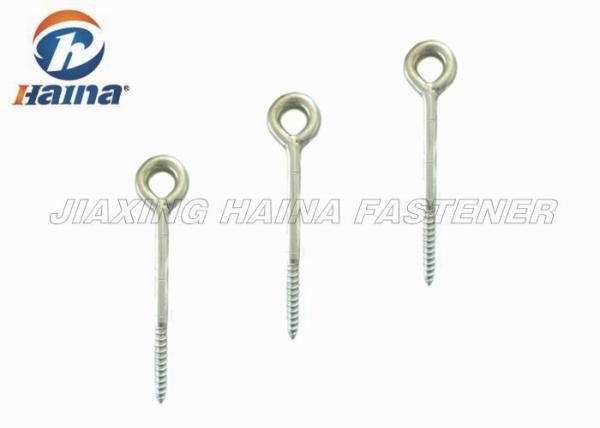 1 - 1 / 2 Inch Screw Eye Hooks With Wood Thread Corrosion Resistance