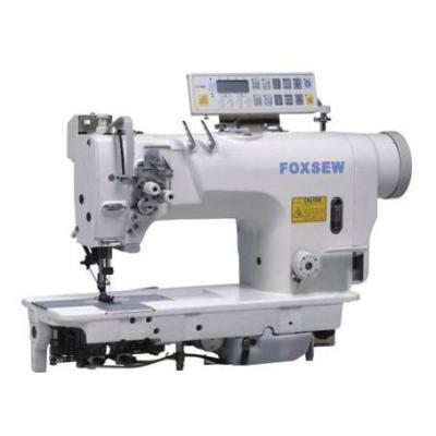 Computer-controlled Direct Drive Fixed Needle Bar Double Needle Lockstitch Sewing Machine
