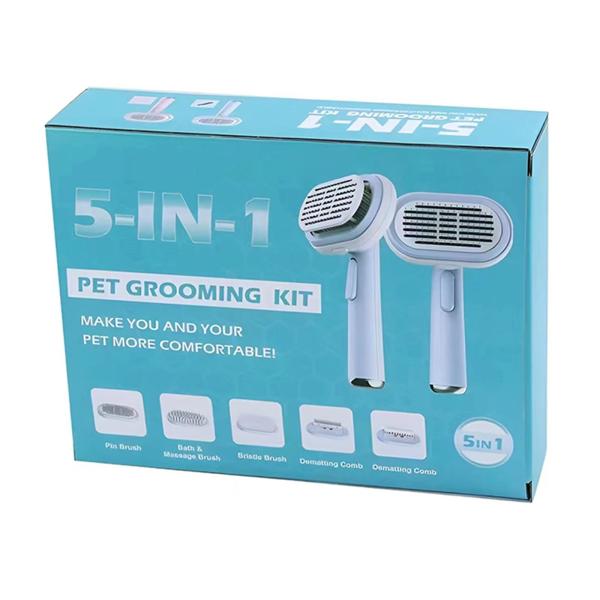 Hair  Dematting Pin Comb  Pet Grooming Kit Self Cleaning Slicker Brush Shedding Tool