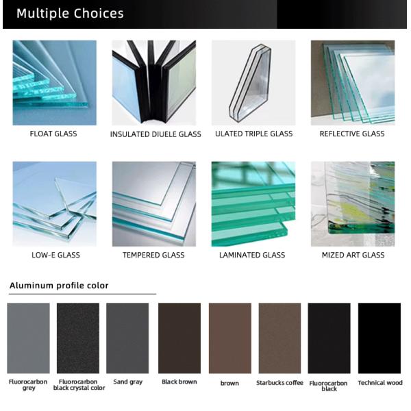 Удар урагана тепловой разрыв двойного остекленного алюминия французский алюминий коммерческий скользящее окно цена