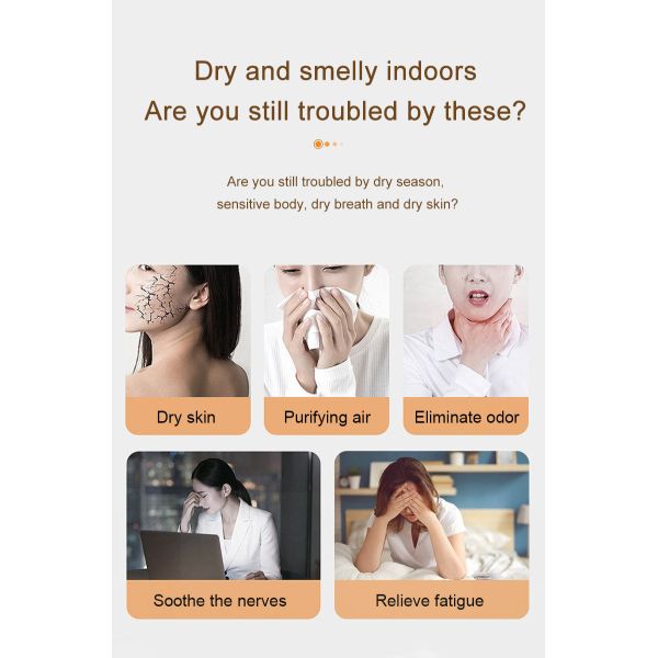 Sleep Aid Plastic Aroma Air Humidifier USB Powered Essential Oil Diffuser Wholesale