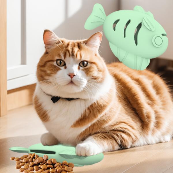 Vente en gros de jouets en forme de poisson de qualité alimentaire en silicone pour animaux de compagnie