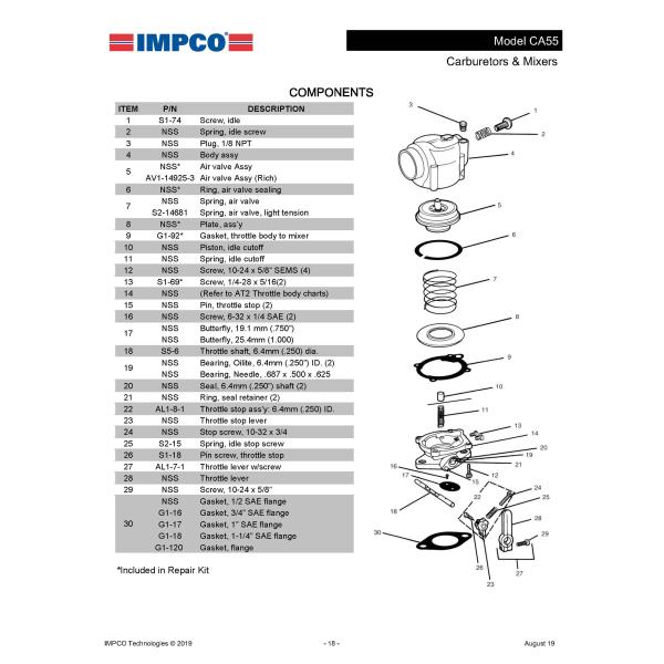 54kW Engine Natural Gas Venturi Mixer